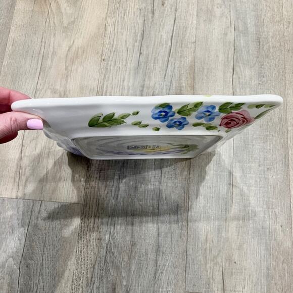 TableTops Gallery JARDIN Platter Hand Painted  Hand Crafted Serving Kitchen - Picture 7 of 8